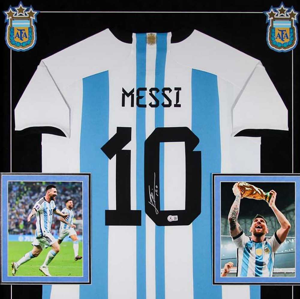 Lionel Messi Signed 2022 Argentina National Team Jersey – Gold & Silver  Pawn Shop