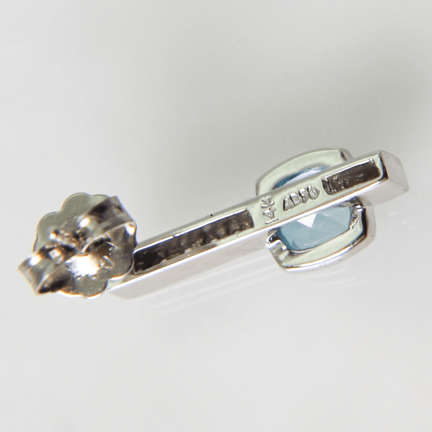 14K White Gold Blue Topaz Dangle Earrings Gold & Silver Pawn Shop