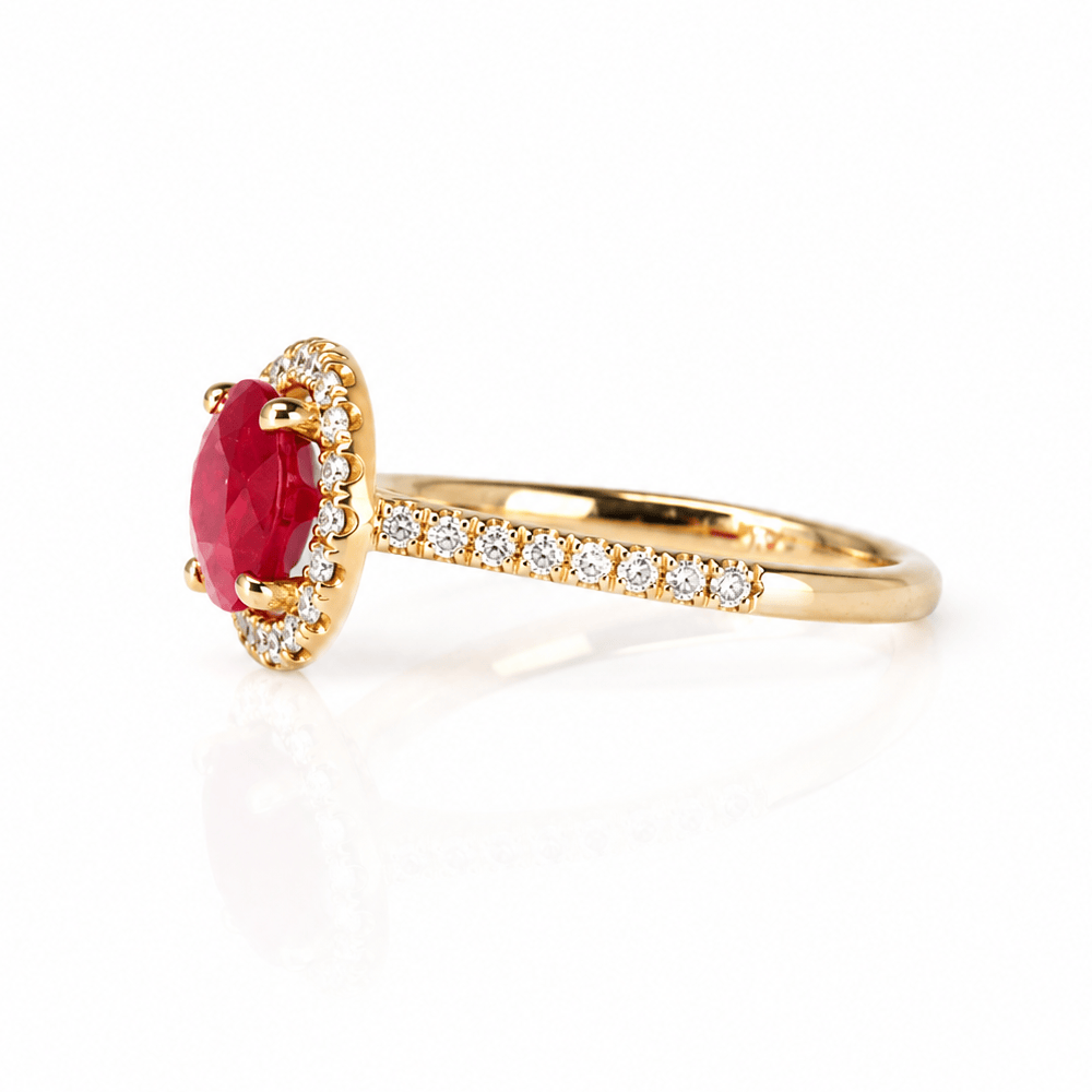 14K Yellow Gold Ruby & Diamond Halo Ring
Gold & Silver Pawn Shop