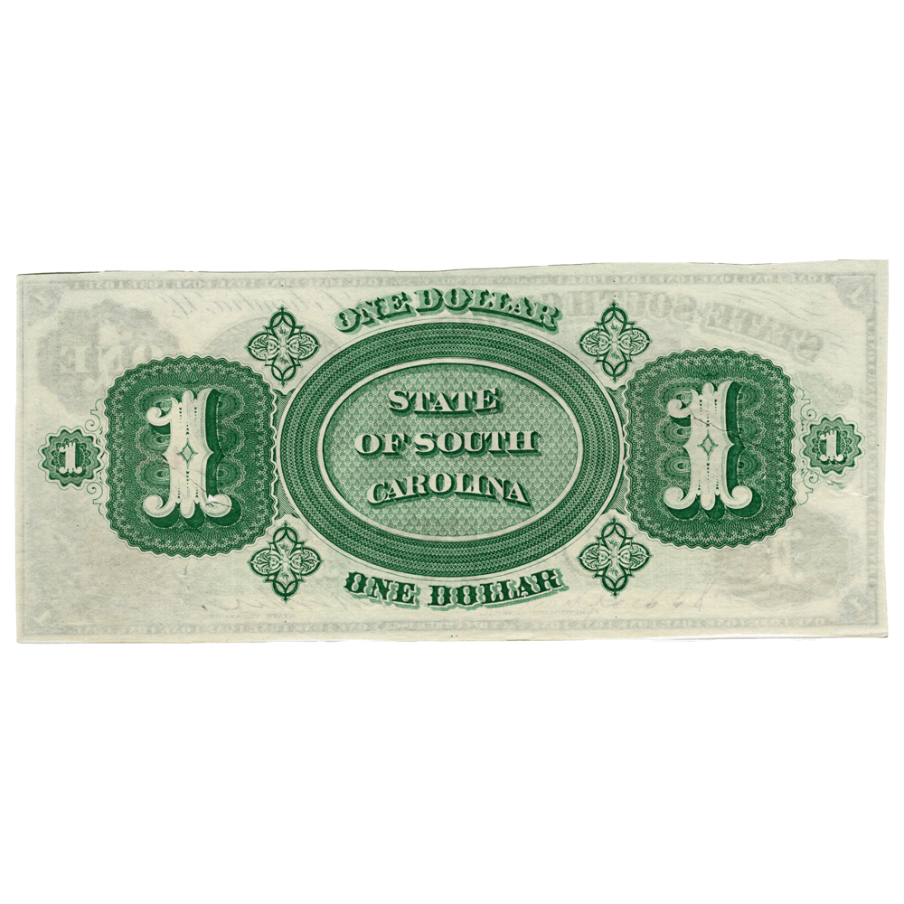 1866 State of South Carolina $1 Obsolete Banknote
Gold & Silver Pawn Shop