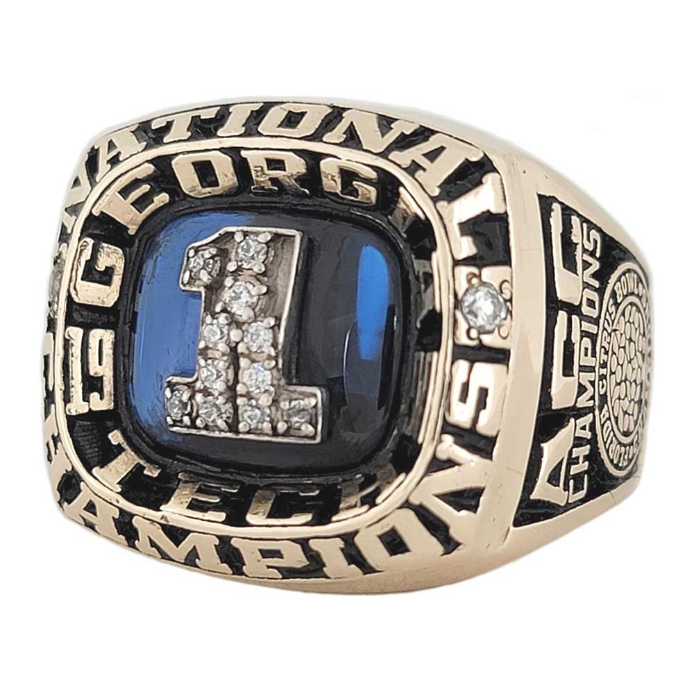 1990 Georgia Tech NCAA Football Championship Ring Gold & Silver Pawn Shop