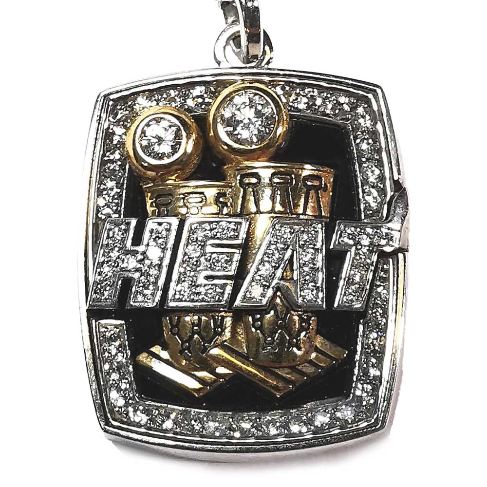 2012 Miami Heat NBA Championship Pendant Gold & Silver Pawn Shop
