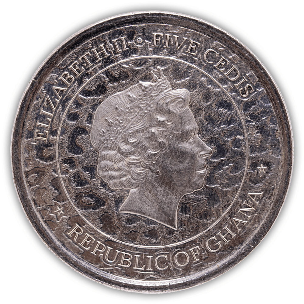 2021 Ghana African Leopard 1oz .999 Silver 5 Cedis Gold & Silver Pawn Shop