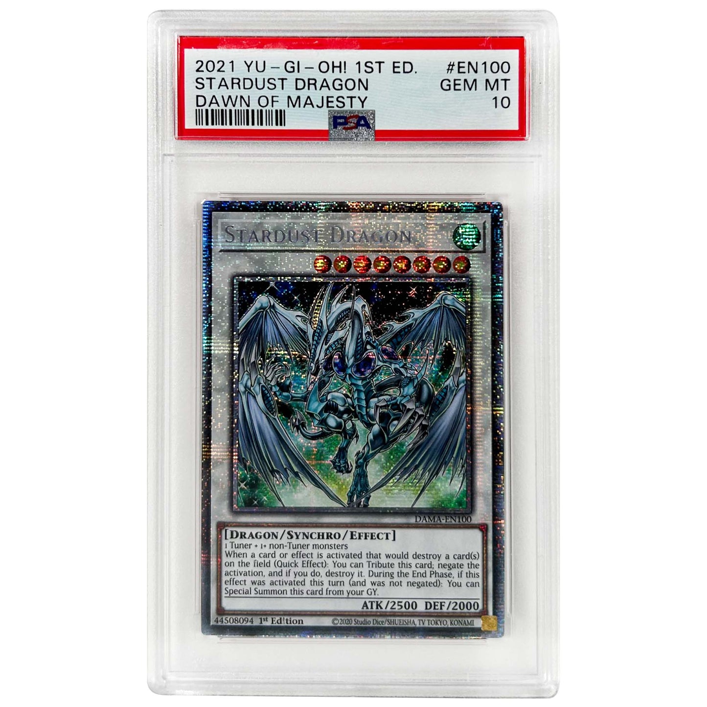 2021 YU-GI-OH! 1st Edition Stardust Dragon PSA 10 Gold & Silver Pawn Shop