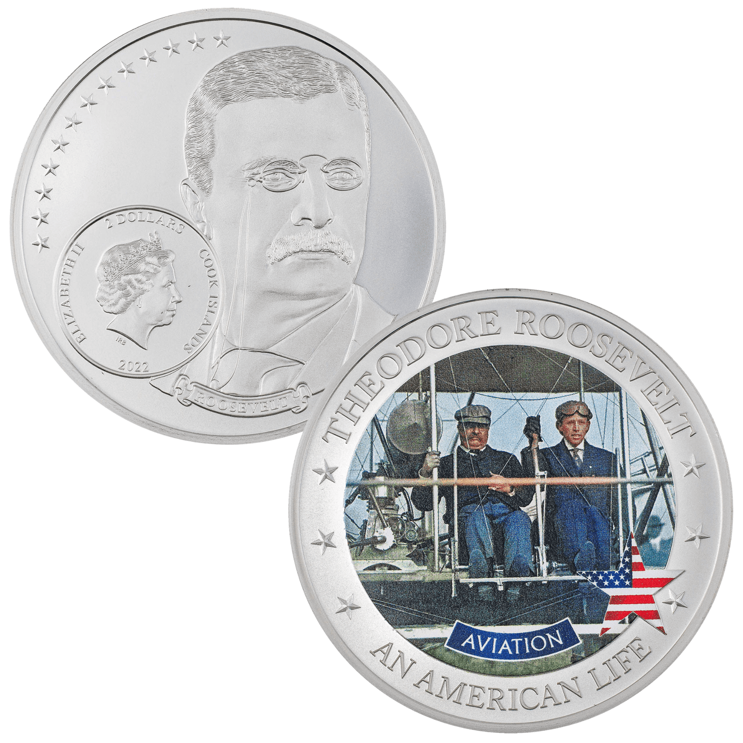 2022 Life of Roosevelt Aviation 1/2 oz Silver Coin Gold & Silver Pawn Shop
