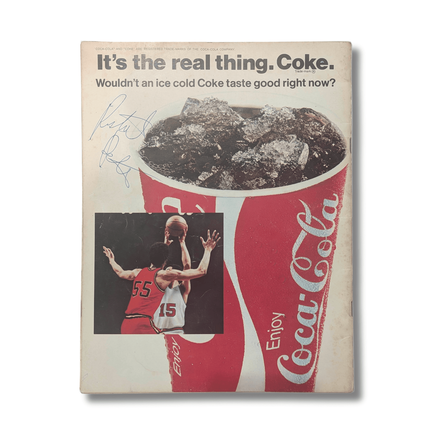 72-73 Hawks & Bucks Hand signed Basketball Program Gold & Silver Pawn Shop