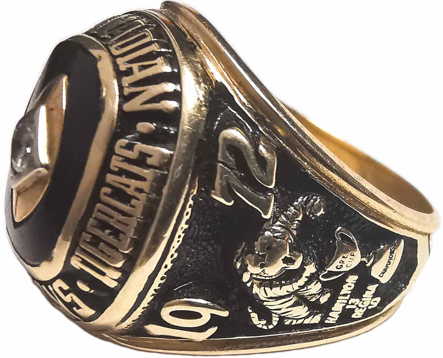 1972 Hamilton Tiger-Cats Grey Cup Ring Gold & Silver Pawn Shop