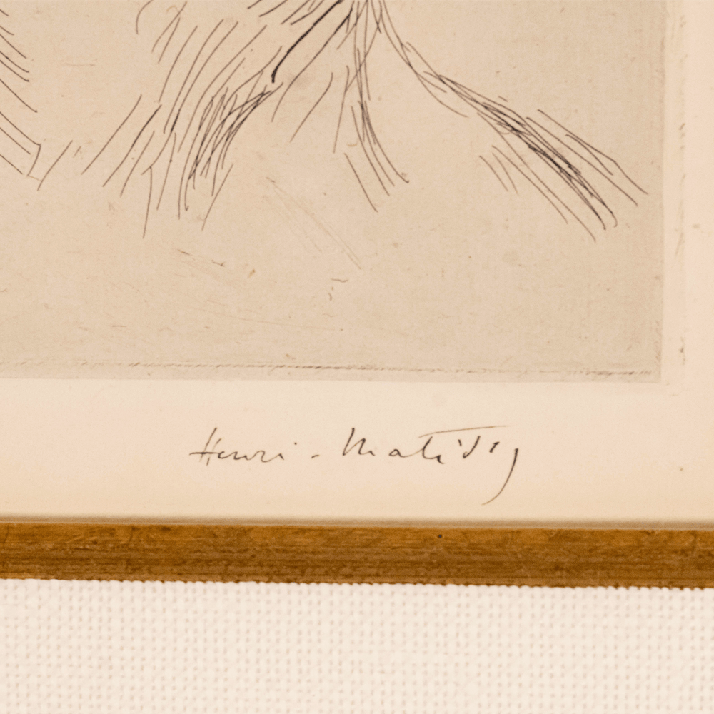 Henri Matisse: Mlle M.M. (Marguerite Matisse) Original Hand Signed Etching