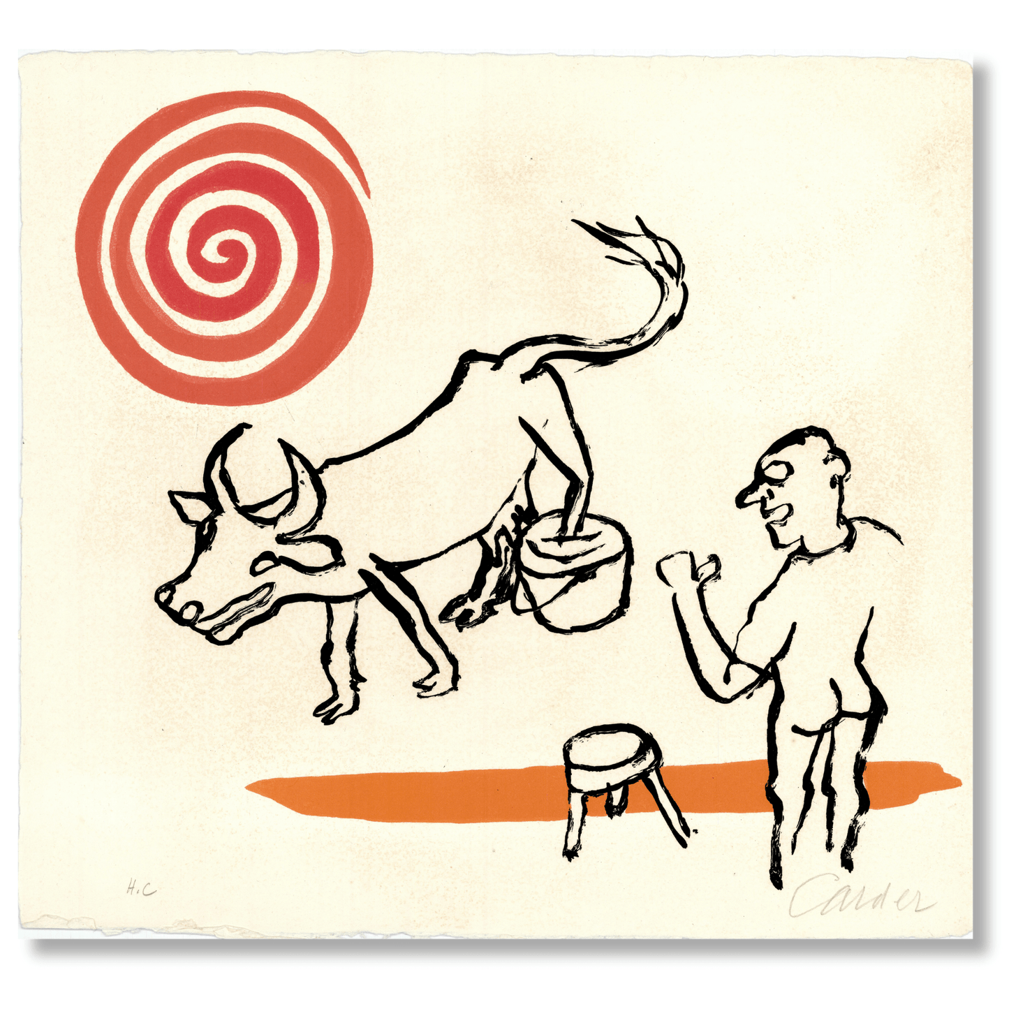 Alexander Calder Artwork; The Sacrilege of Alan Kent Handsigned Art Gold & Silver Pawn Shop