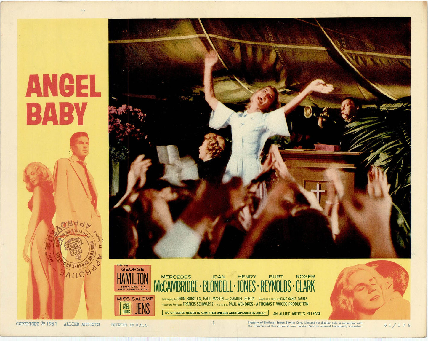Angel Baby: Original Lobby Card Bundle, 1961 Art G S Pawn