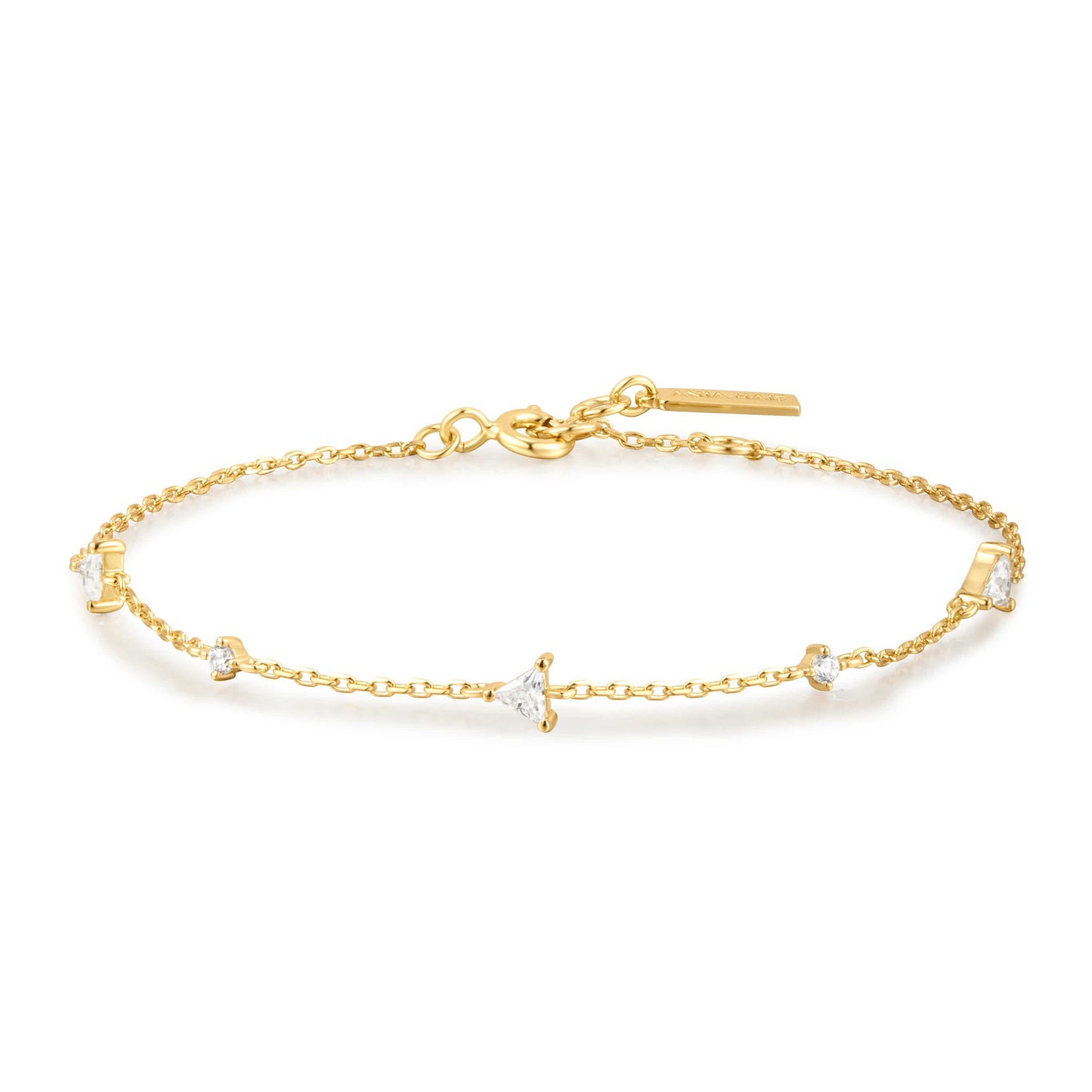 Triangular CZ Station Bracelet Gold & Silver Pawn Shop