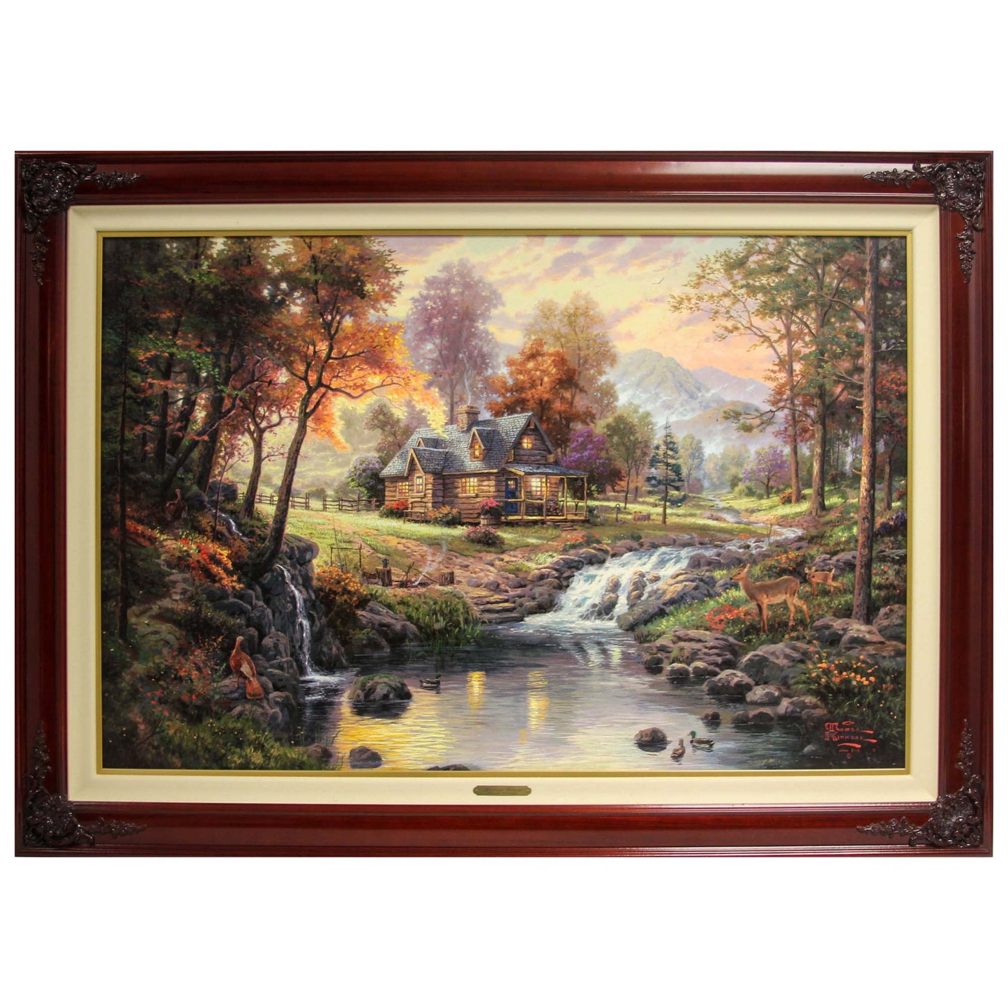 Thomas Kinkade: Mountain Retreat Art Gold & Silver Pawn Shop
