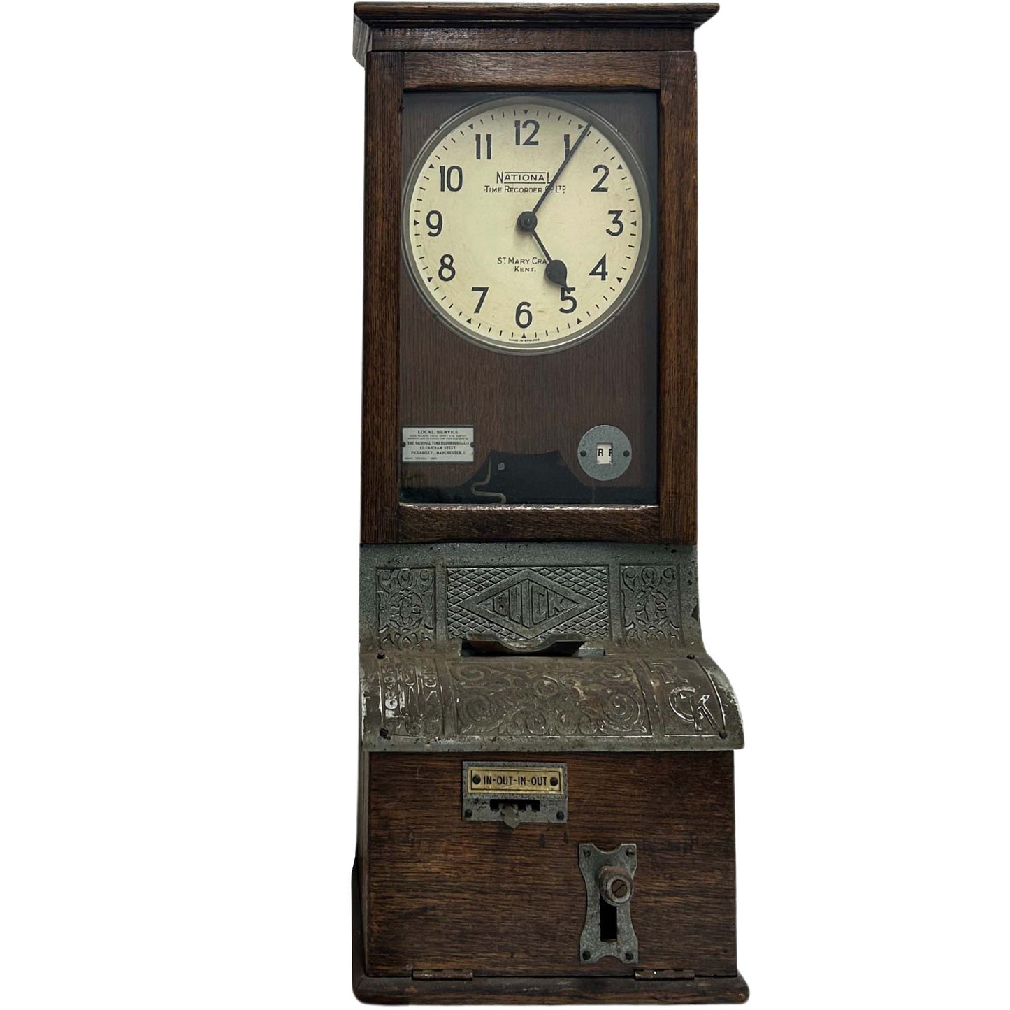 National Time Recorder Clock Gold & Silver Pawn Shop