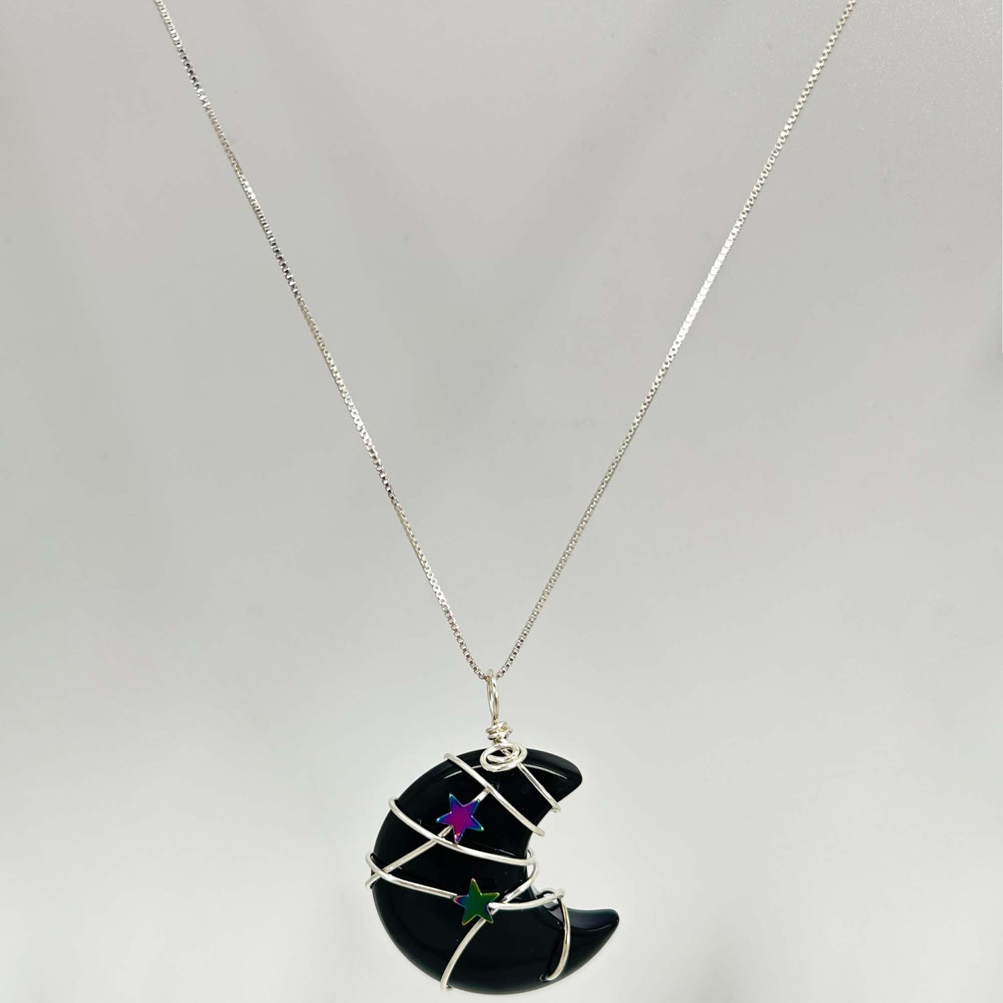 Black Moon Crystal Necklace Gold & Silver Pawn Shop