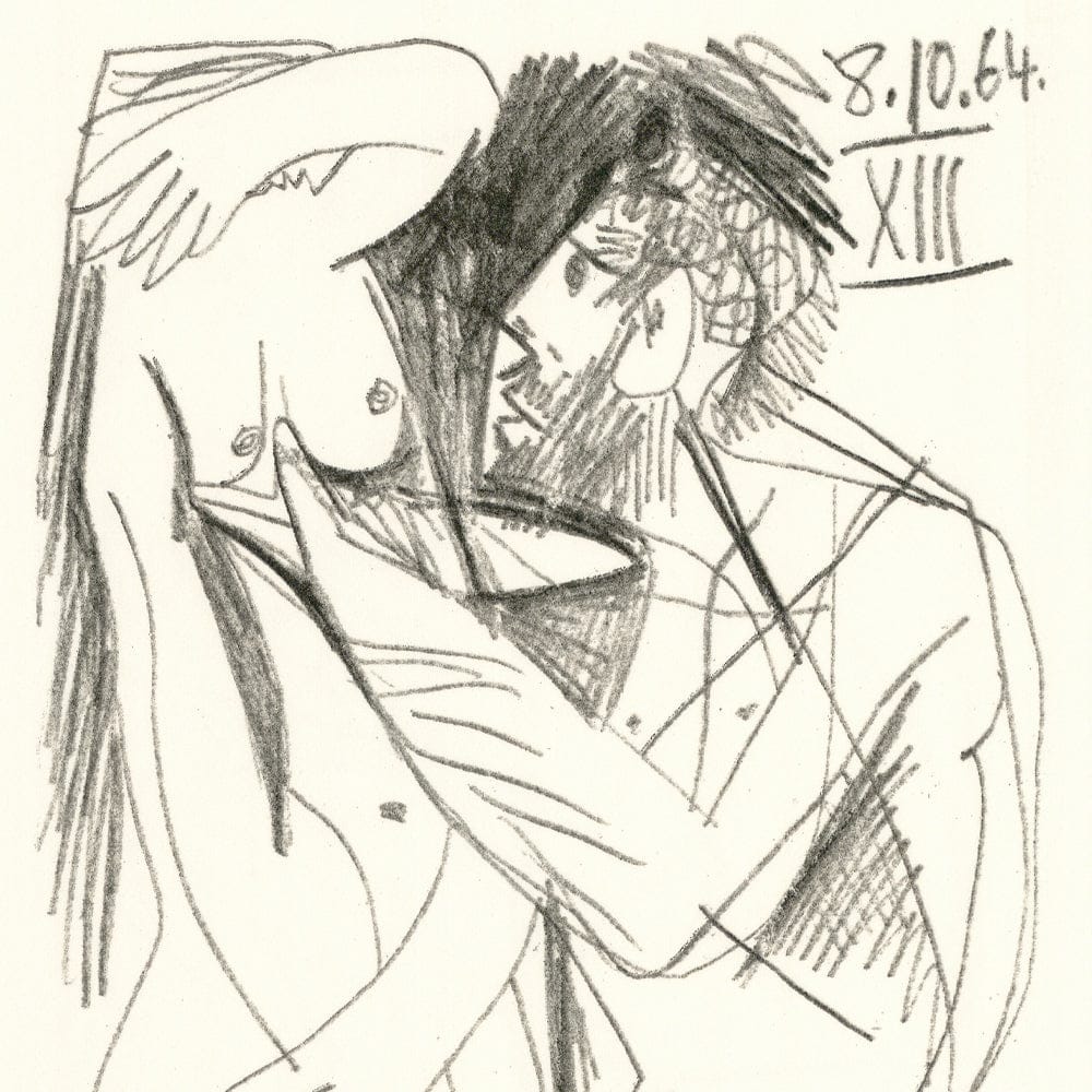 Picasso: Cubist Couple Embracing XIII 8.10.64 Art G S Pawn