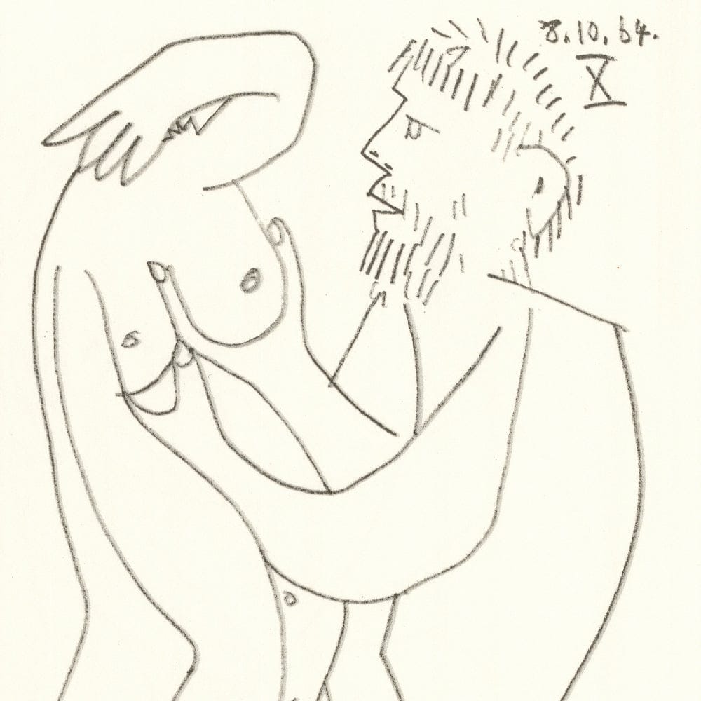 Picasso: Cubist Couple Embracing X 8.10.64 Art G S Pawn