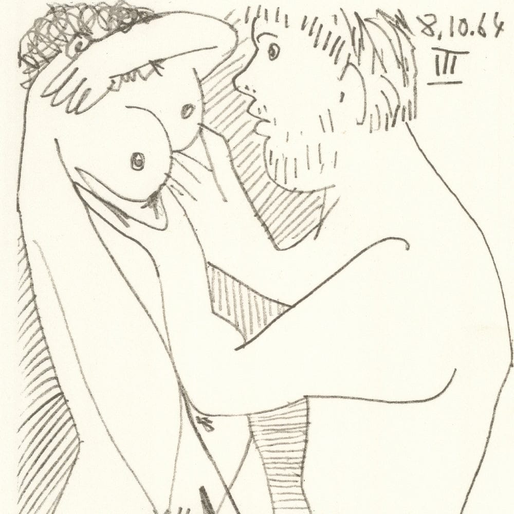 Picasso: Cubist Couple Embracing III 8.10.64 Art G S Pawn