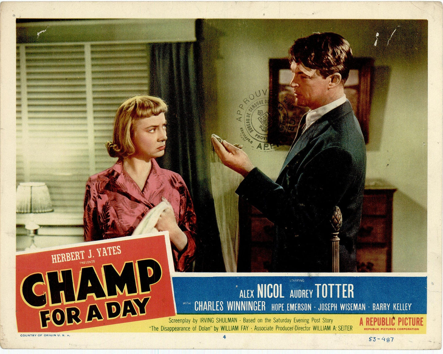 Champ for a Day: Original Lobby Card Bundle, 1953 Art G S Pawn