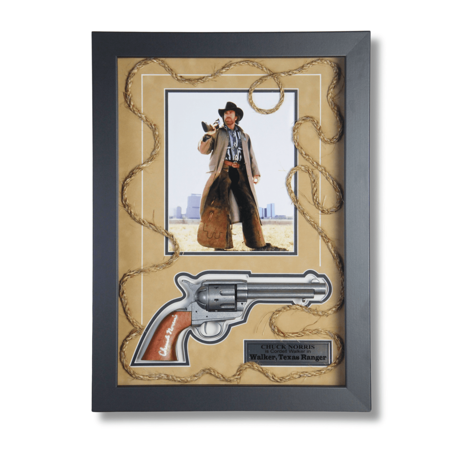 Chuck Norris "Walker Texas Ranger" 6 Shooter Autographed Memorabilia Gold & Silver Pawn Shop