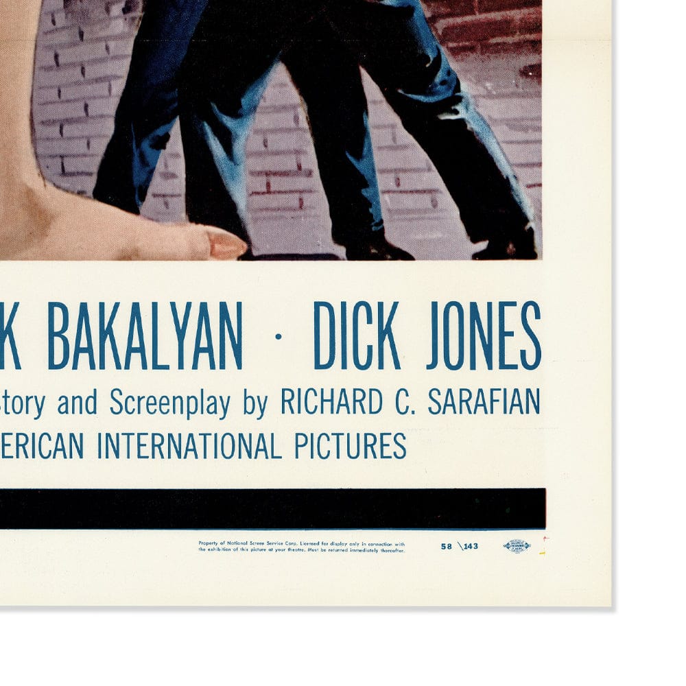 The Cool and the Crazy: Original One Sheet Movie Poster, 1958 Art G S Pawn