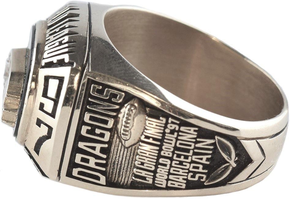 1997 Barcelona Dragons World Bowl Ring Gold & Silver Pawn Shop