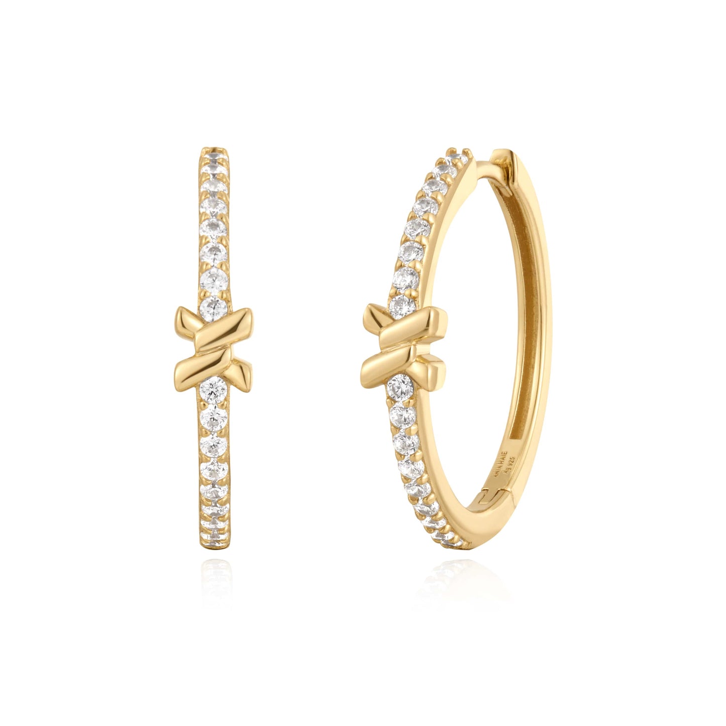 Ania Haie Dusk Divas Cross Hoop Earrings Gold & Silver Pawn Shop