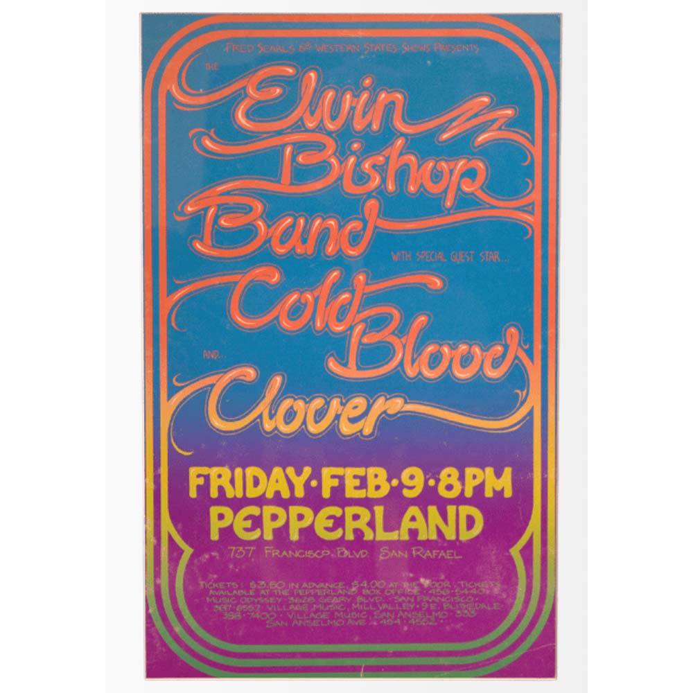 Elvin Bishop Band: Pepperland, 1973 Original Poster Art Gold & Silver Pawn Shop