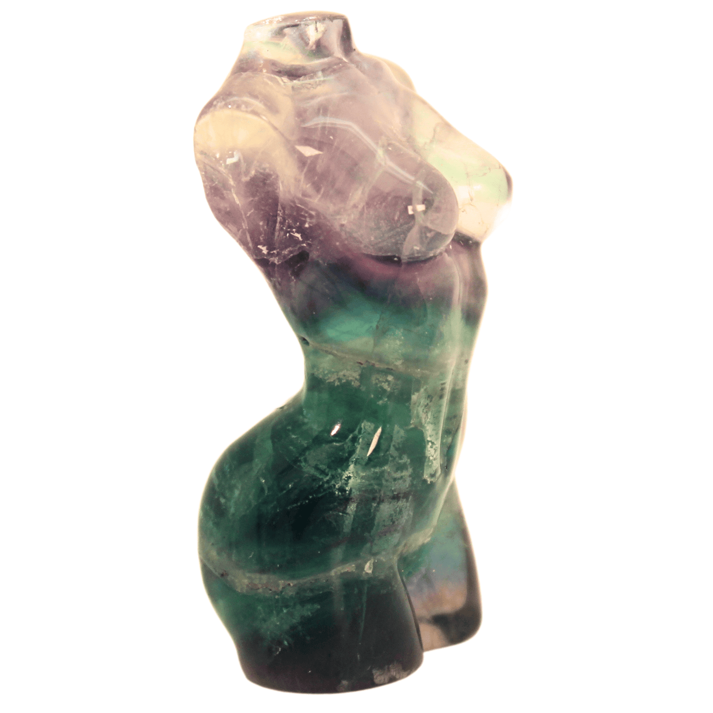 Fluorite Woman Model Crystal Carving Gold & Silver Pawn Shop