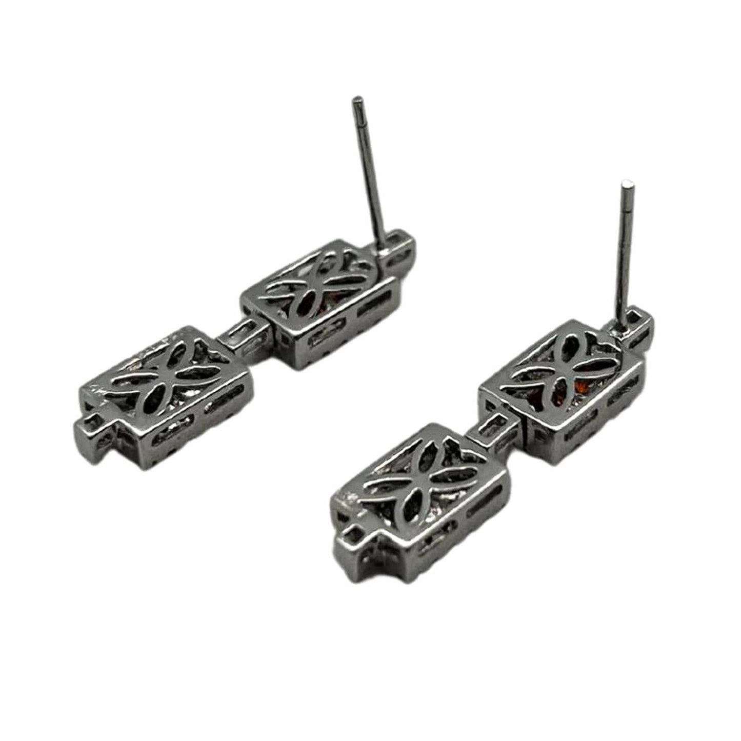 14k Ruby and White Sapphire Earrings Gold & Silver Pawn Shop