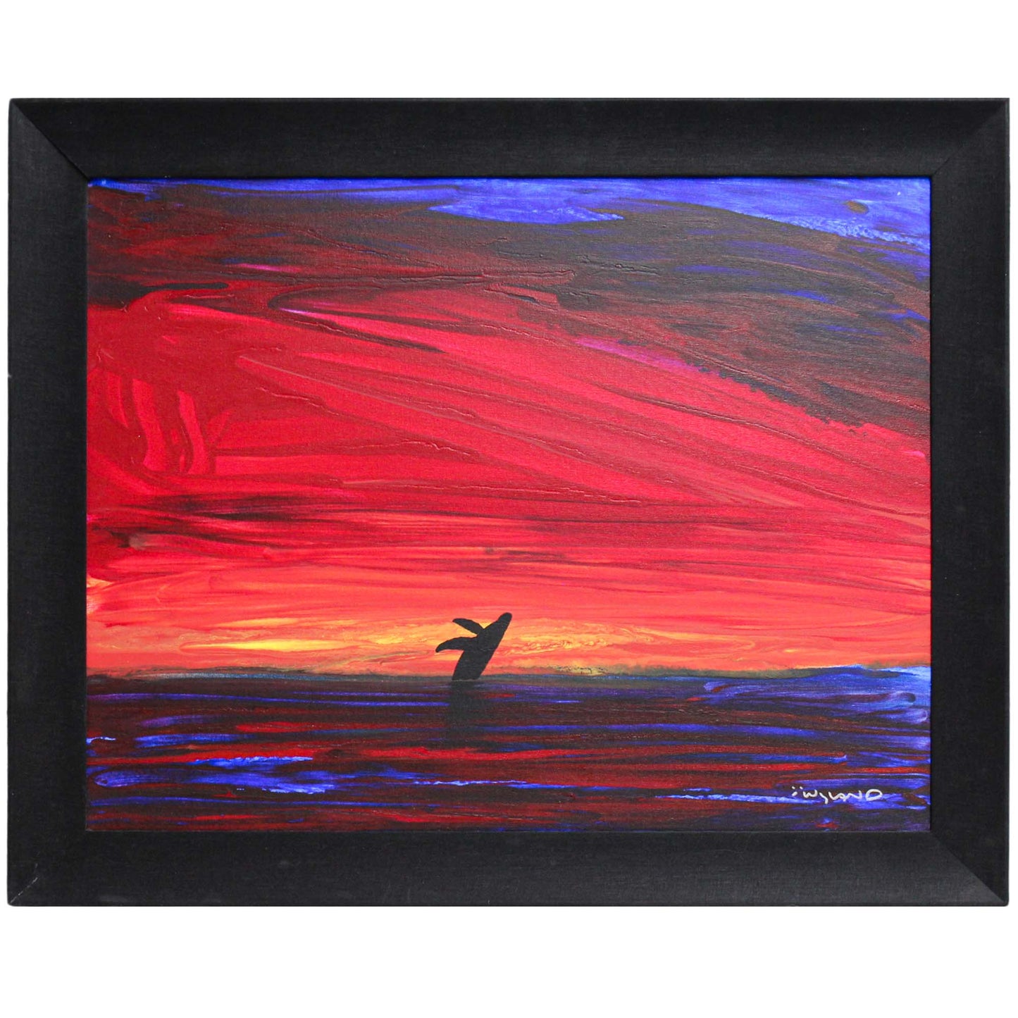 Robert Wyland; Abstract Humpback Whale Breaching Art Gold & Silver Pawn Shop