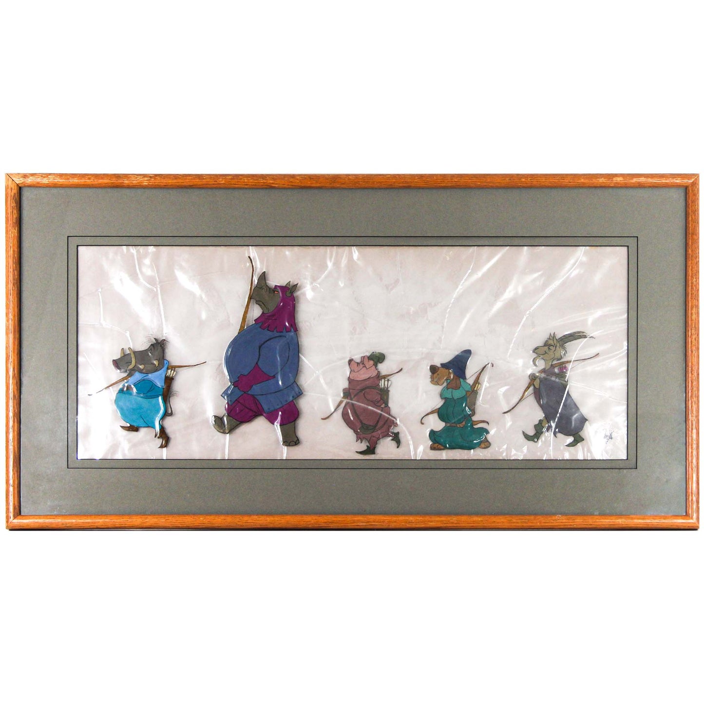 Walt Disney Studio; Robin Hood Hand Painted Cel Art Gold & Silver Pawn Shop