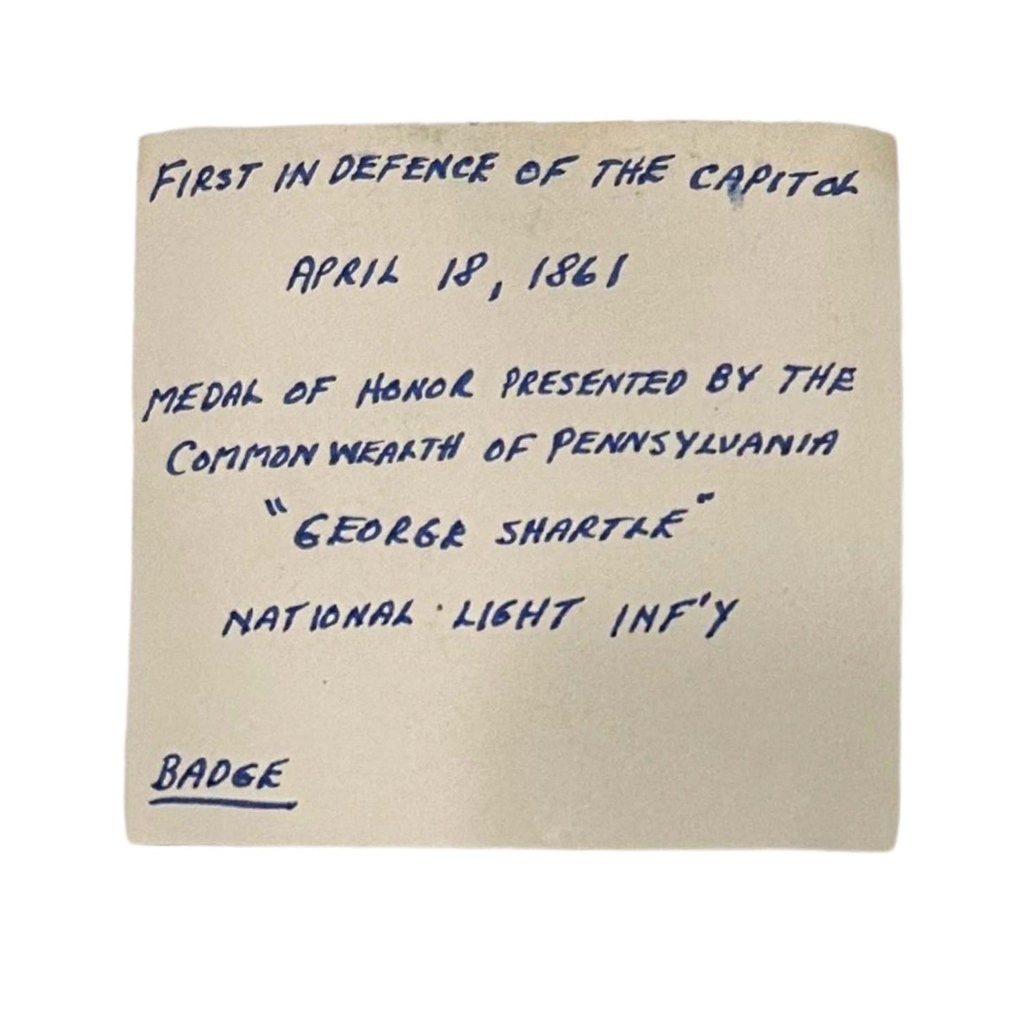 1861 Pennsylvania 1st Defenders Medal of Honor Gold & Silver Pawn Shop