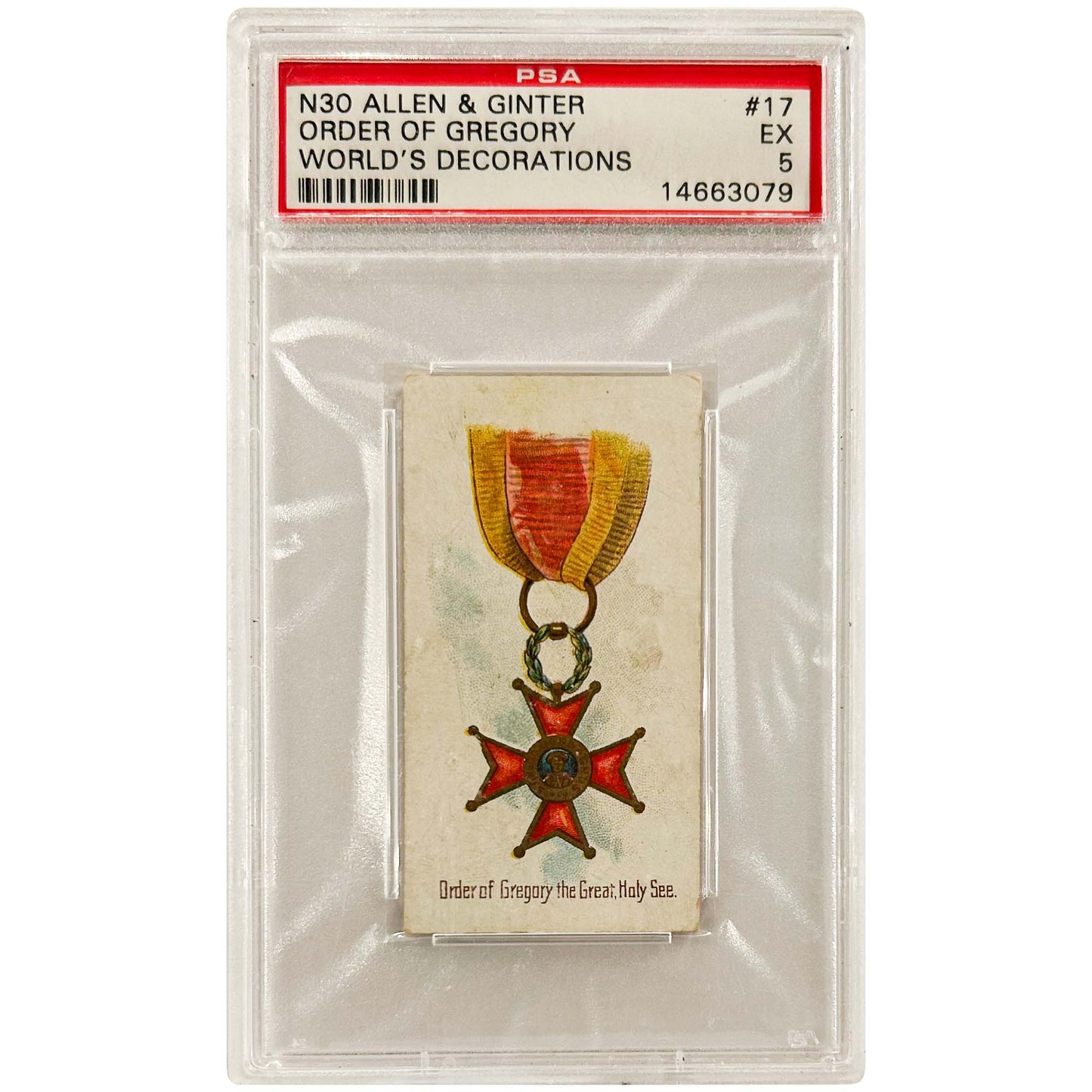 Allen & Ginter; Order of Gregory PSA 5 Gold & Silver Pawn Shop