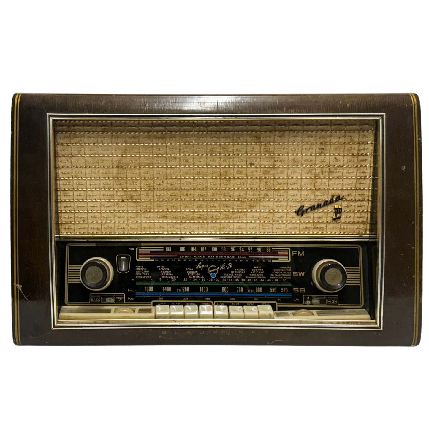 1958 Granada Blaupunkt Tube Radio Gold & Silver Pawn Shop