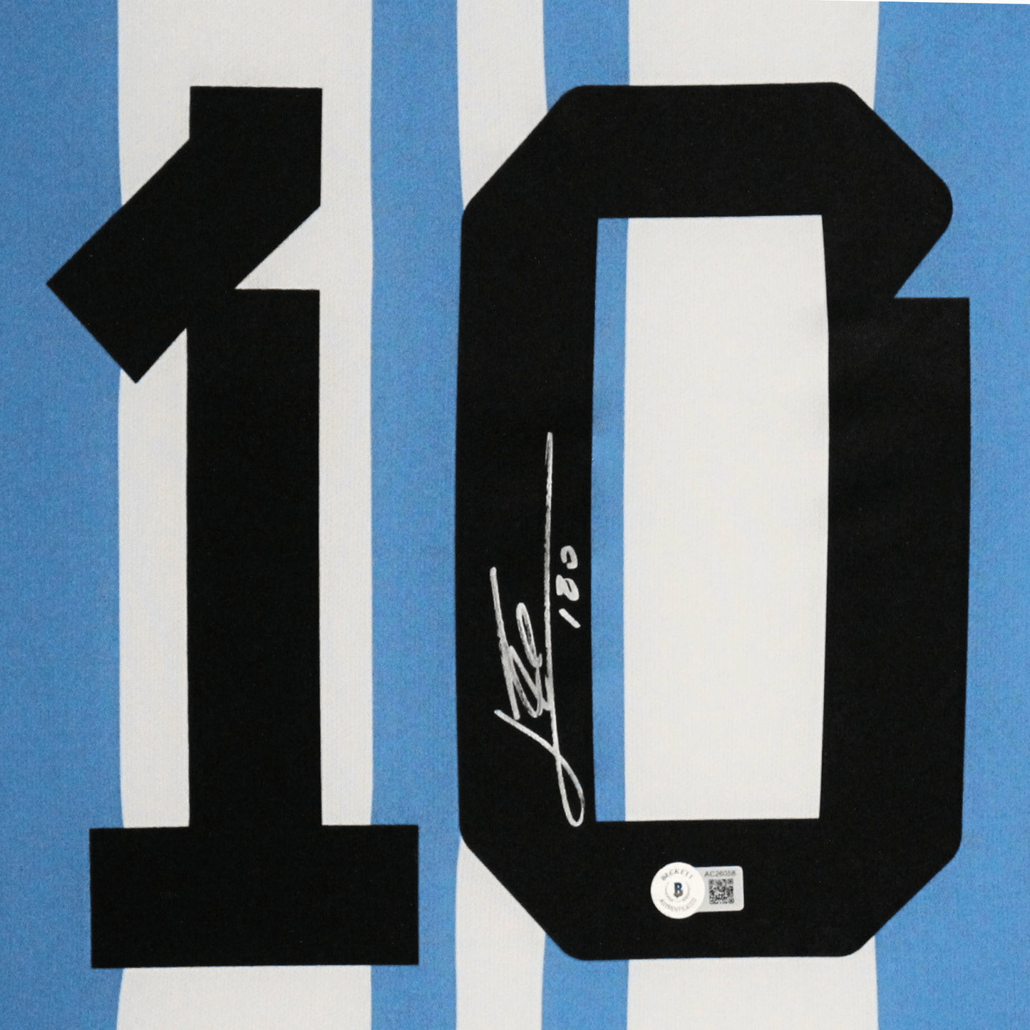 Lionel Messi Signed 2022 Argentina Jersey Memorabilia Gold & Silver Pawn Shop