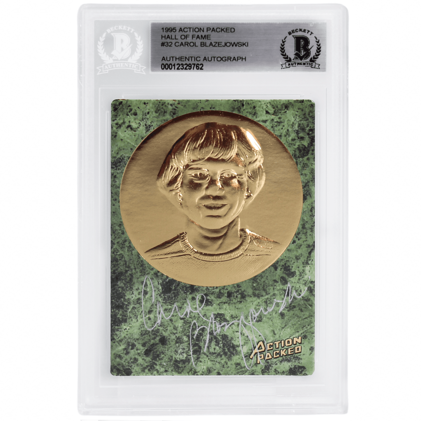 Carol Blazejowski Signed Action Packed Hall of Fame Card Gold & Silver Pawn Shop