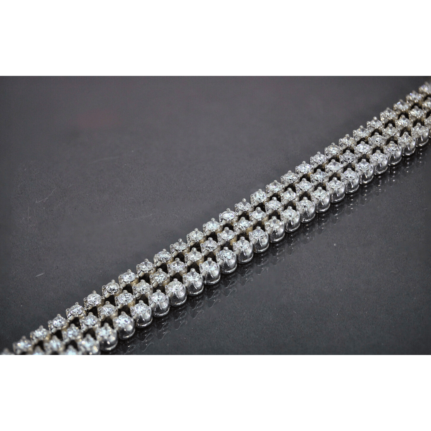 14K YG 10 CTW Tennis Bracelet Gold & Silver Pawn Shop