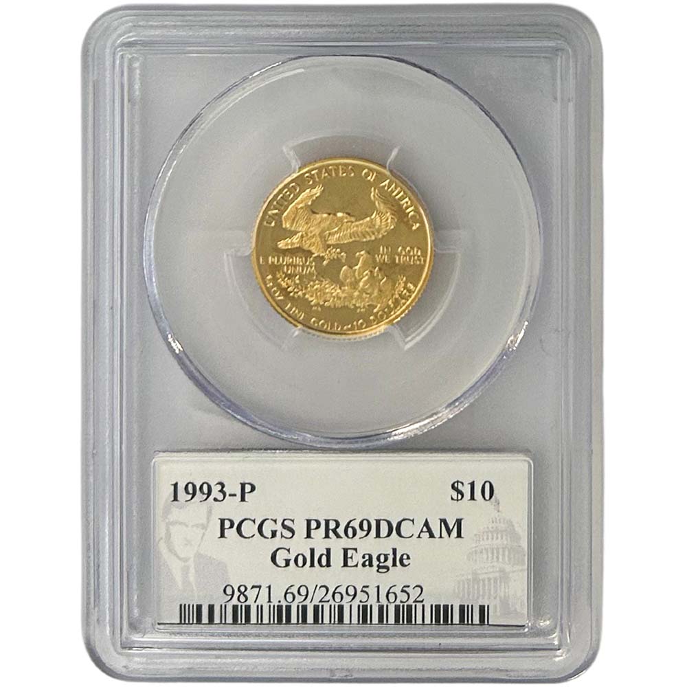 1993-P PR69CAM $10 Gold Eagle Graded PCGS Thumbnail