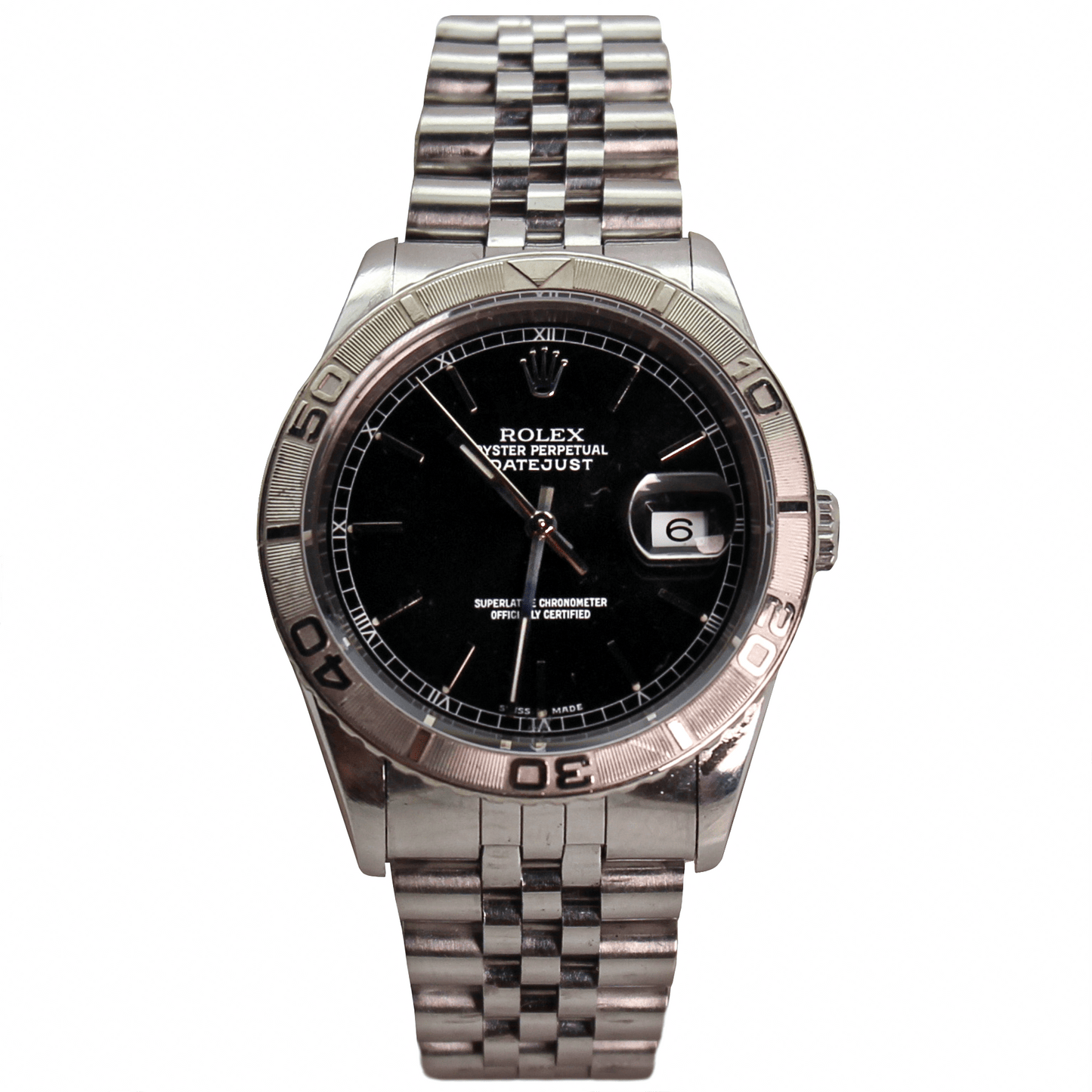 2004 Rolex Datejust Thunderbird Black Dial Watch Gold & Silver Pawn Shop