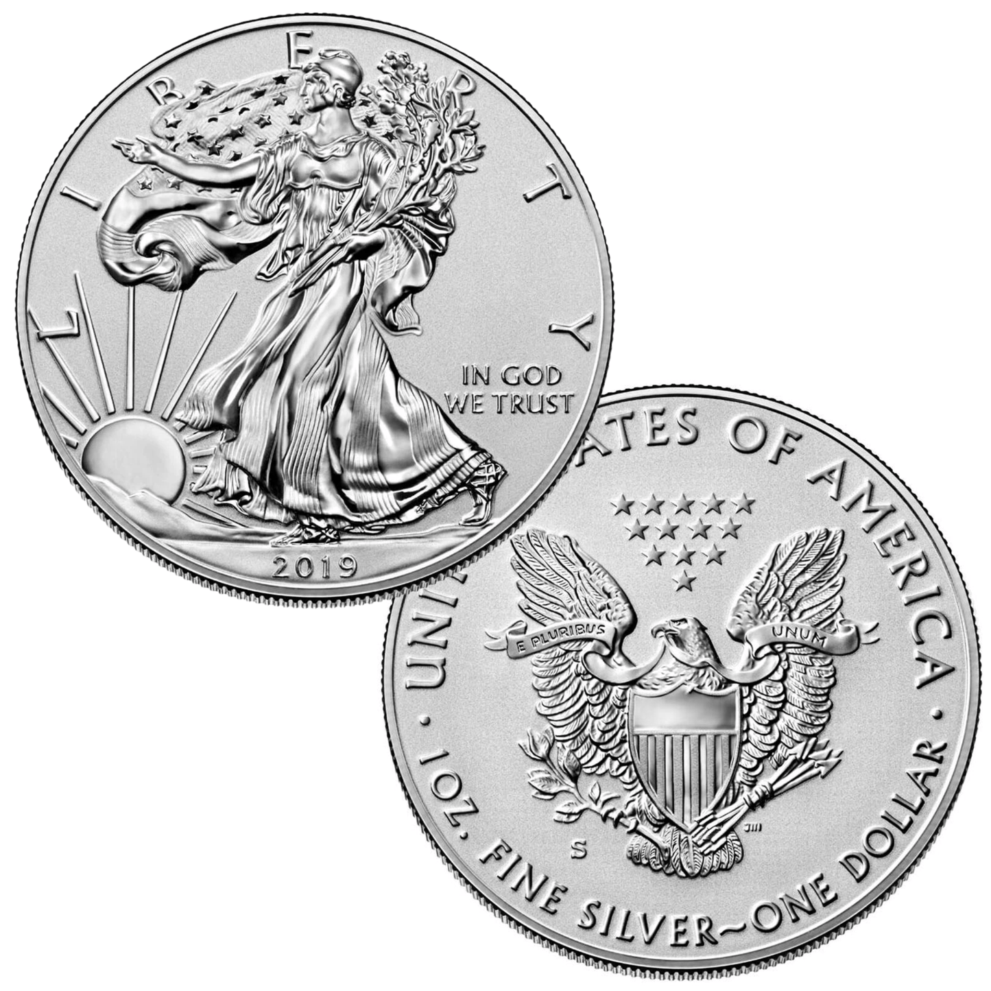 2019 American Eagle 1 Oz Silver Enhanced Reverse Proof Coin Gold & Silver Pawn Shop