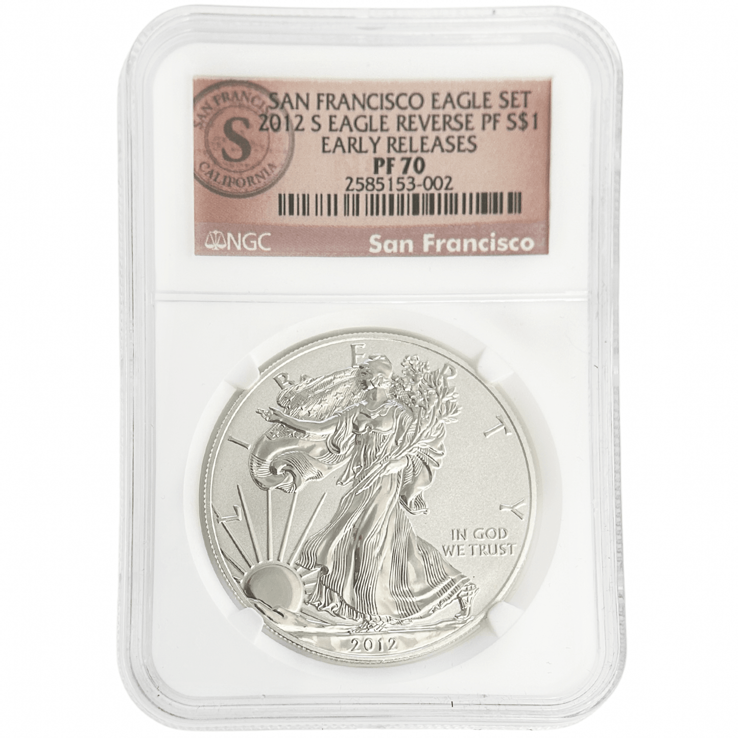 2012 S Eagle Reverse PF S$1 ER PF70 NCG Gold & Silver Pawn Shop