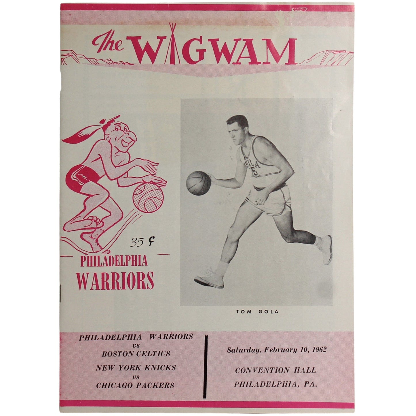 1962 Basketball Ticket & Program Wilt Chamberlain 38pt Game Gold & Silver Pawn Shop