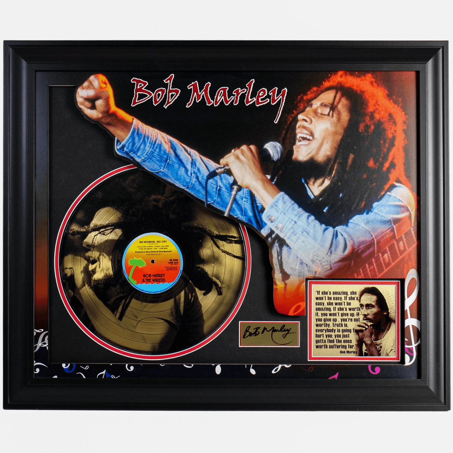 Bob Marley Photo LP Memorabilia Gold & Silver Pawn Shop
