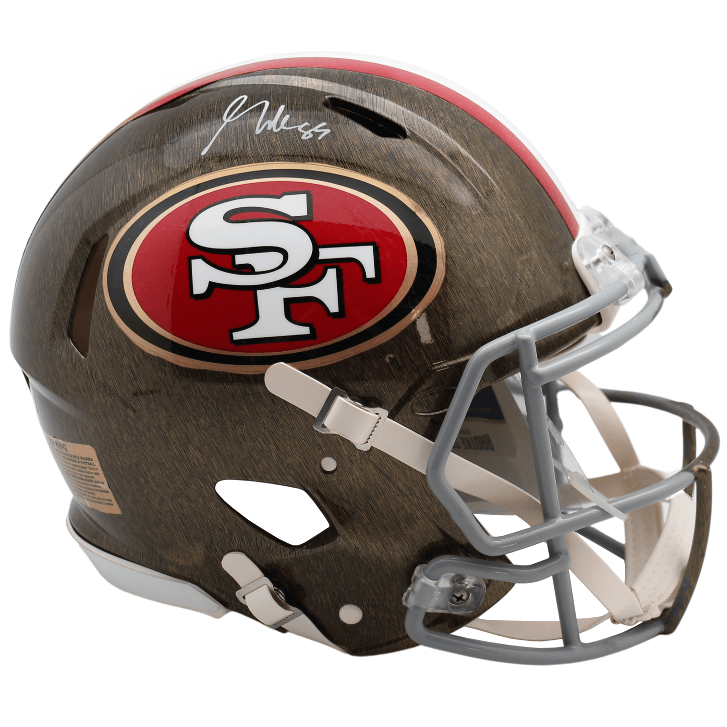 George Kittle Signed Helmet Gold & Silver Pawn Shop