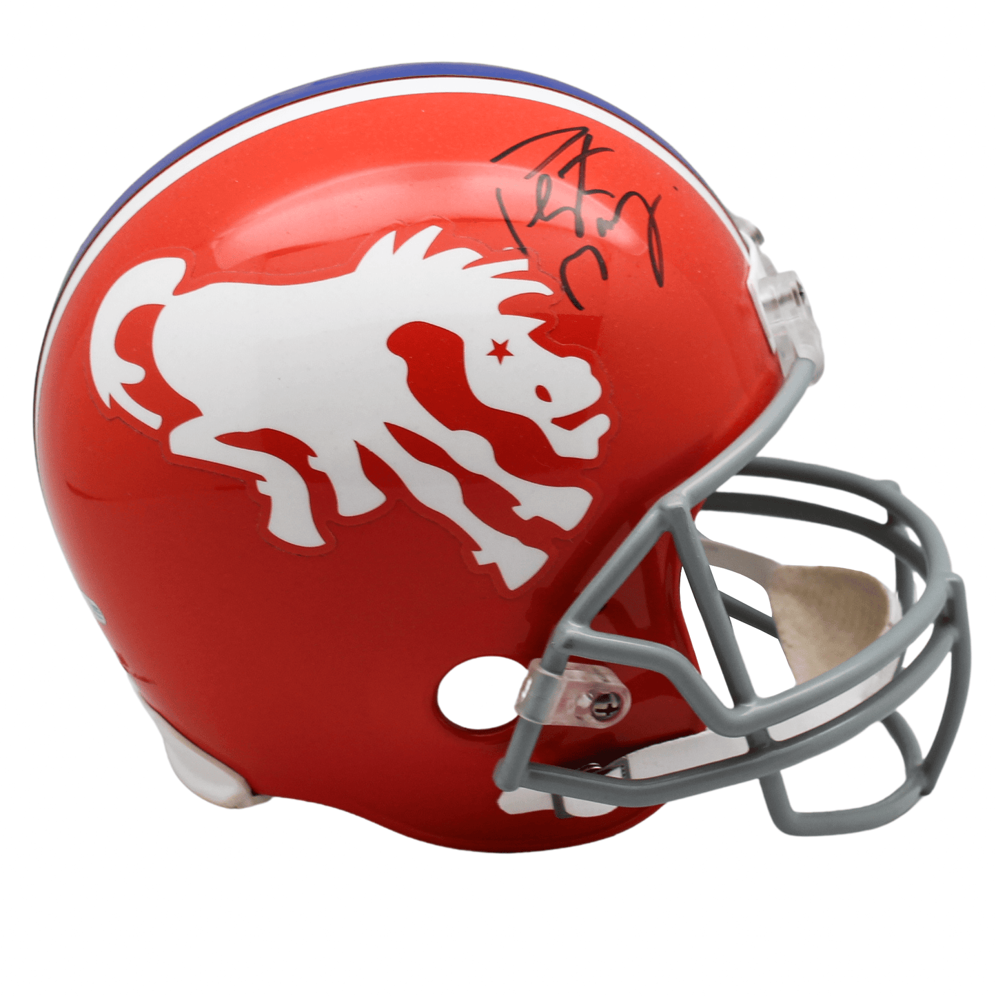 Peyton Manning Signed Helmet Gold & Silver Pawn Shop