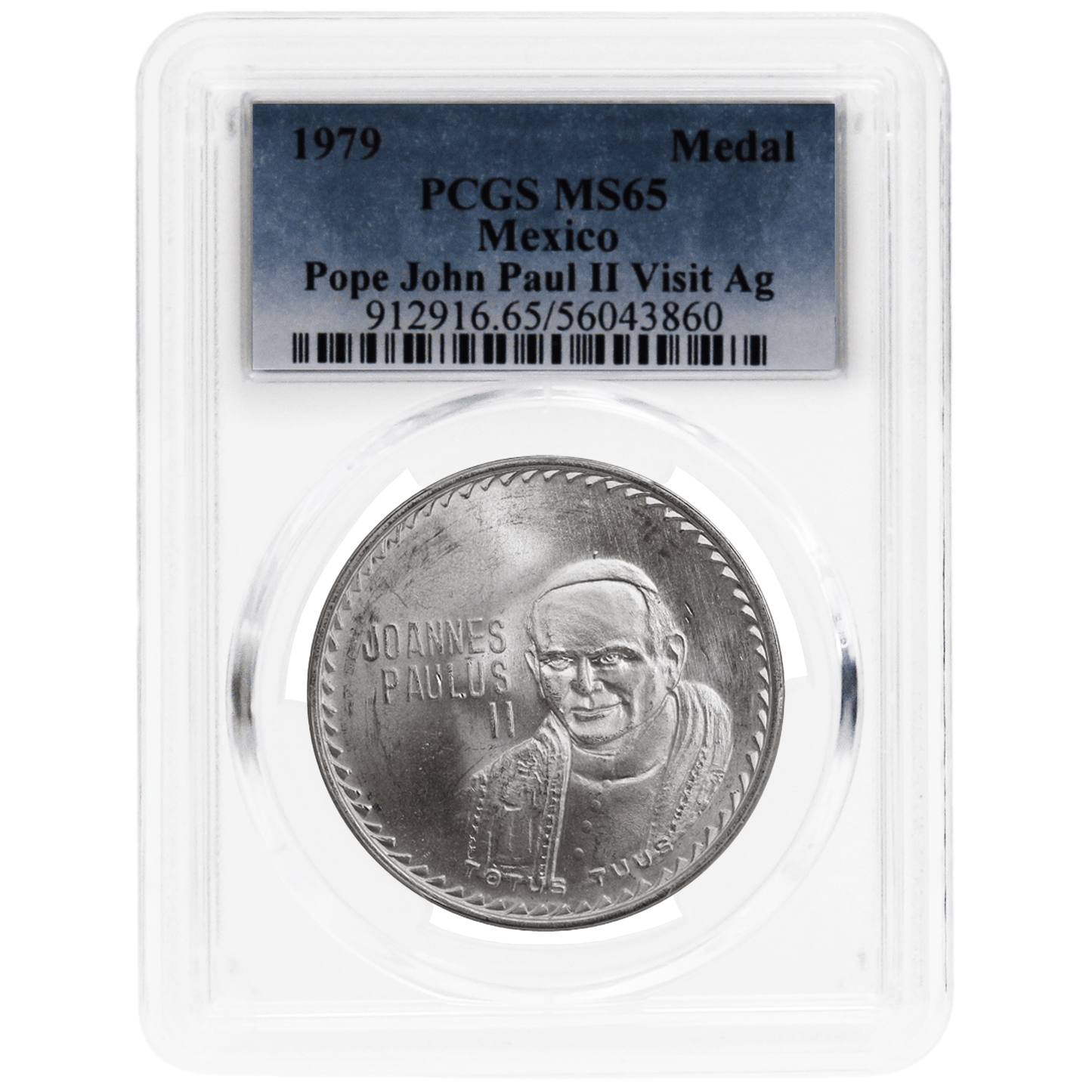 1979 Mexico Pope John Paul II Silver Medal PCGS MS65 Gold & Silver Pawn Shop