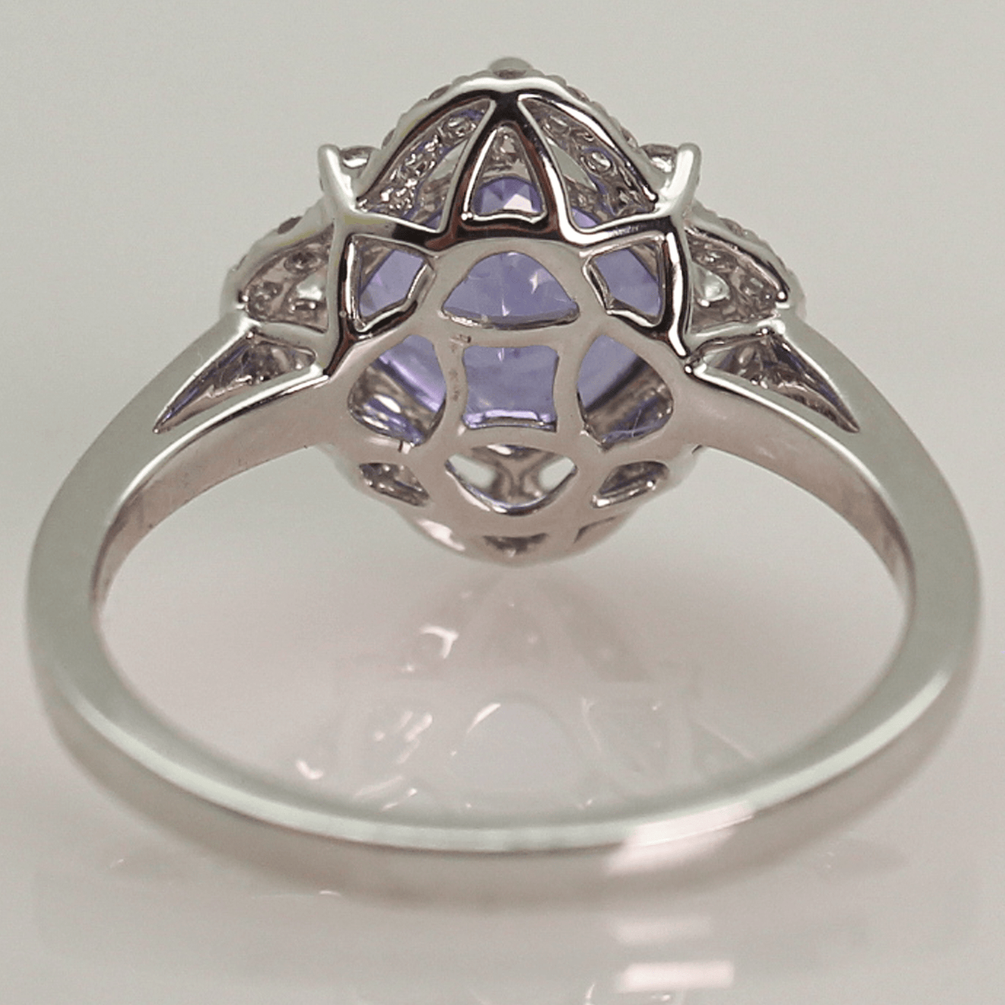 14K Cushion-Cut Tanzanite Halo Diamond Ring Gold & Silver Pawn Shop