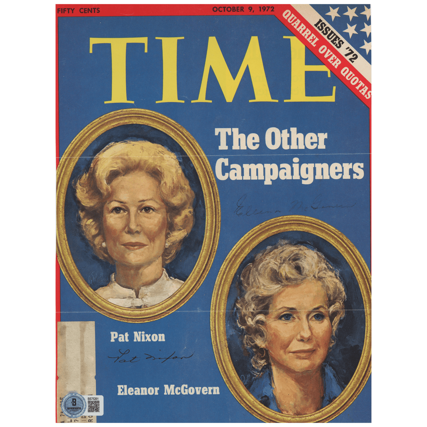 Pat Nixon & Eleanor McGovern Signature Gold & Silver Pawn Shop