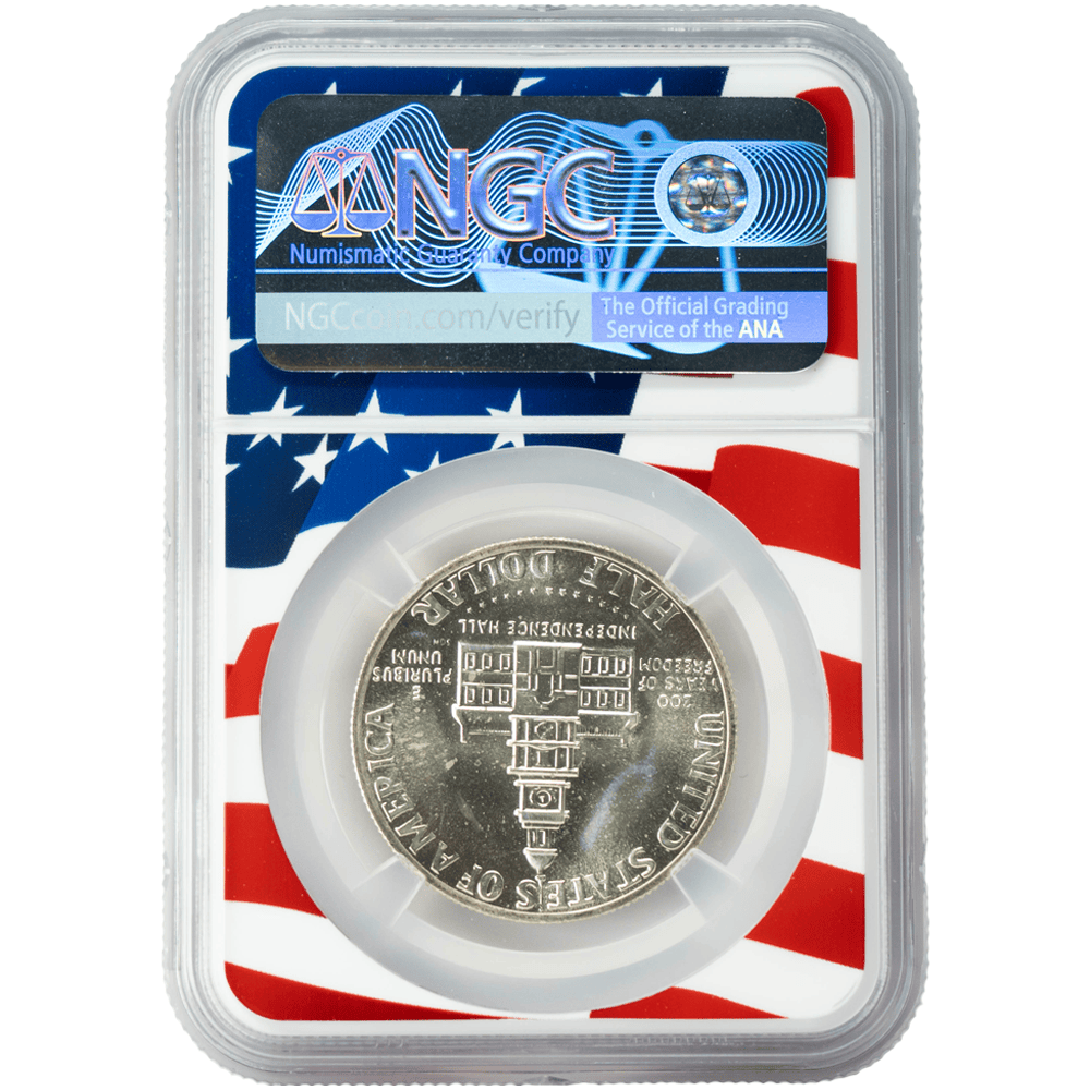 Bicentennial Kennedy Half Dollar NGC Flag Core Gold & Silver Pawn Shop