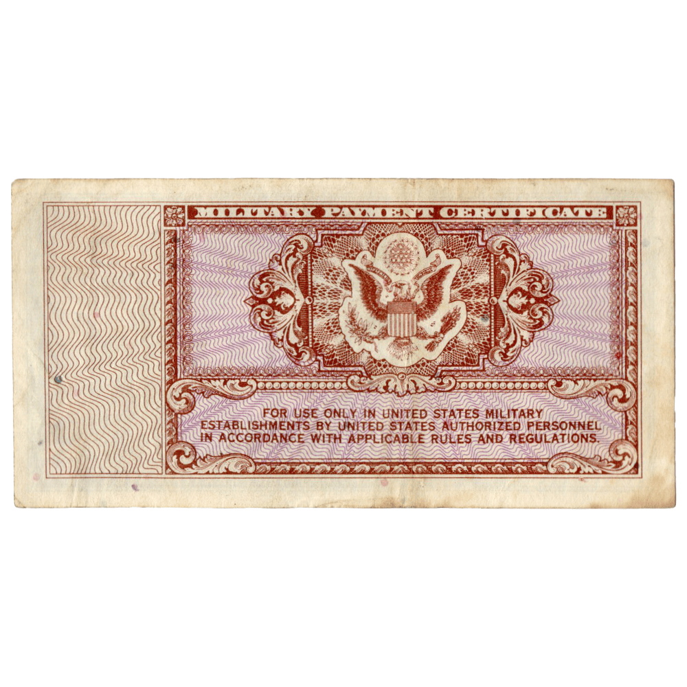 Military Payment Certificate 5 Cents Series 472 Gold & Silver Pawn Shop